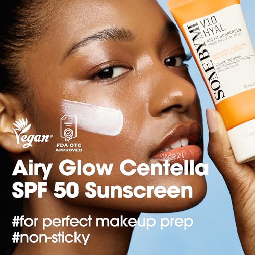 SOME BY MI V10 Hyal Air Fit Sunscreen SPF 50 ? Pack of 2 ? Korean Centella Sunscreen for Face with UV Protection ? Non-Greasy, No White Cast, No Eye Irritation for Sensitive Skin ? Korean Skin Care