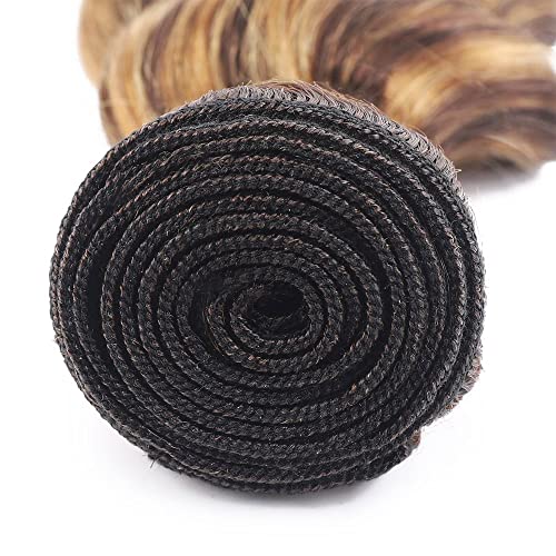 P427 Highlight Blonde Bundles Human Hair Brown Deep Wave 3 Bundles 32 32 32 Inch Unprocessed Brazilian Virgin Remy Honey Blonde Deep Wave Bundle Human Hair Extensions