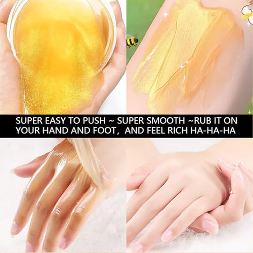 Vitamin C & Turmeric Hand and Foot Peel Mask, Moisturizing Hydrating Nourishing Exfoliating Hand Film Hands Care Paraffin