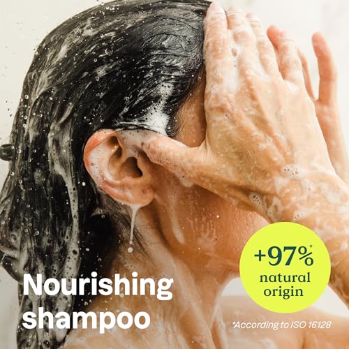 ATTITUDE Nourishing Hair Shampoo, EWG Verified, For Dry and Damaged Hair, Naturally Derived Ingredients, Vegan and Plant Based, Grapeseed Oil and Olive Leaves, 32 Fl Oz (Pack of 6)