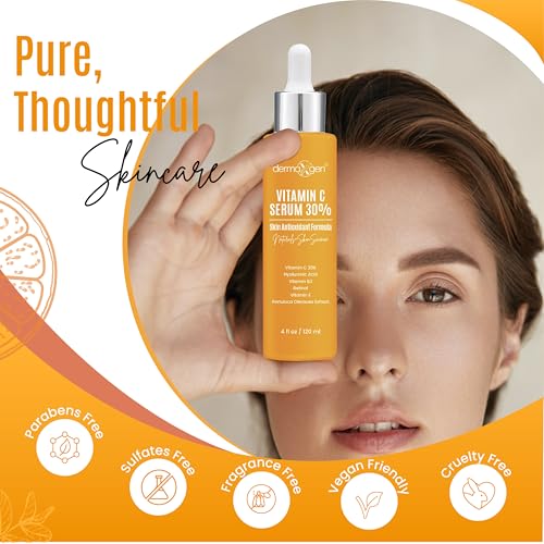 Vitamin C Serum with Pure Retinol, Hyaluronic Acid, & Organic Anti-Aging Formula - 4 Fl Oz