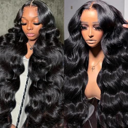 32 Inch Body Wave Lace Front Wigs Human Hair 200 Density 13x6 HD Lace Frontal Human Hair Wigs for Women Body Wave Glueless Wigs Human Hair Pre Plucked