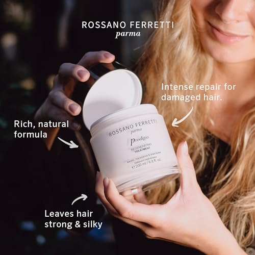 Rossano Ferretti Prodigio Regenerating Treatment | Bond Building Keratin Mask for Intense Hair Repair, Hydration, Softness | Vegan, Luxury | 6.8 Fl Oz