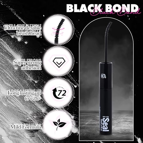 Lash Glue Waterproof Eyelash Glue Strong Hold Lash Cluster Glues 2 in 1 Lash Bond and Seal for Lash Extension Long-Lasting Eyelash Adhesives DIY Lashes at Home by zanlufly
