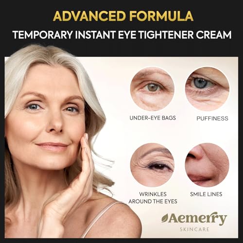Temporary Instant Eye Tightener Cream: Instantly Reduce Puffiness, Under-Eye Bags, Deep Wrinkles, Fine Lines ? Anti-Aging Formula, Temporarily Firms, Lifts & Smooths Under Eye & Face Area. 1 oz