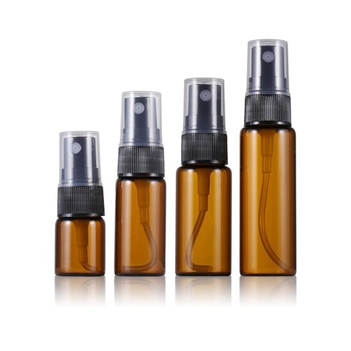 Sanyangboli 12PCS 15ML/0.5OZ Amber Glass Spray Bottle Perfume Bottles Sold Empty Fine Mist Spray Perfume Facial Water Container Cosmetic Jars for Cosmetic Packing