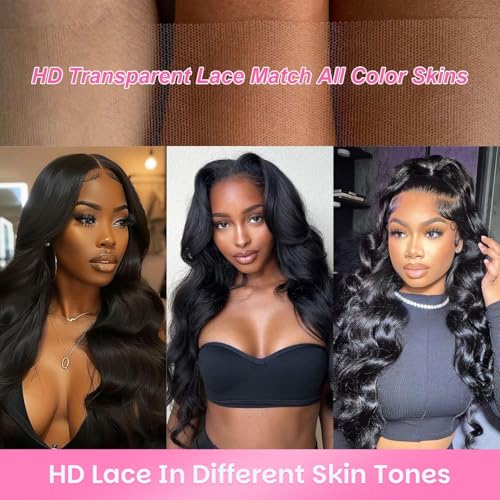 30 Inch 13x6 Lace Front Wigs Human Hair 200% Density Body Wave Human Hair Wig Hd Transparent Lace Frontal Glueless Wigs For Women