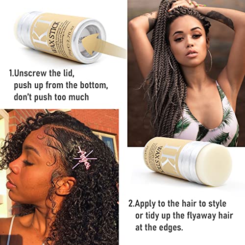 Hair Wax Stick for Flyaways ? Slick Back Hair Stick Wax for Women & Kids | Lightweight, Non-Greasy Hair Gel Stick for Sleek & Smooth Styles 2.7Oz (Pack of 1)