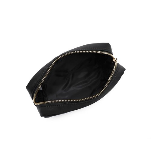 YONBEN Waterproof Makeup Bag Large Capacity Women's Classic Black Wash Bag Adjustable Partition Wash Bag Brush and Cosmetic Carrying Bag…