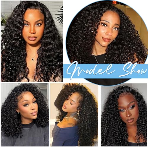 Burmese Curly 13x6 HD Lace Closure Pre Plucked Curly Closure HD Lace with Baby Hair HD Lace Closure Human Hair Free Part Natural Color Black 20 Inch