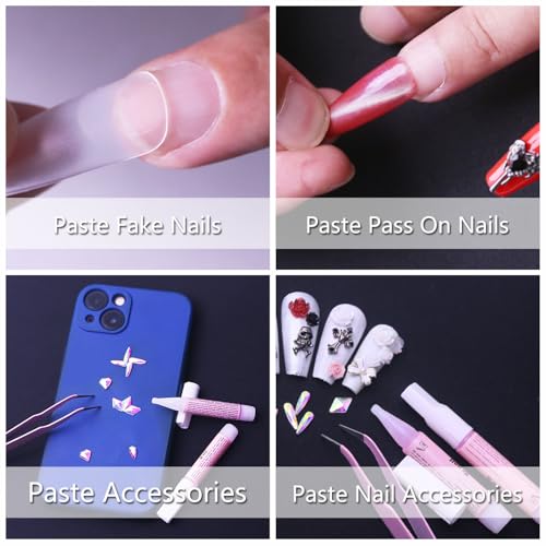 20 Pcs Nail Glue Set for Acrylic Press On Nails Tip Super Strong Glue for Fake Nails Professional Adhesive Super Bond Fast Drying Glues Long Lasting 0.07oz No Need for UV Lamp