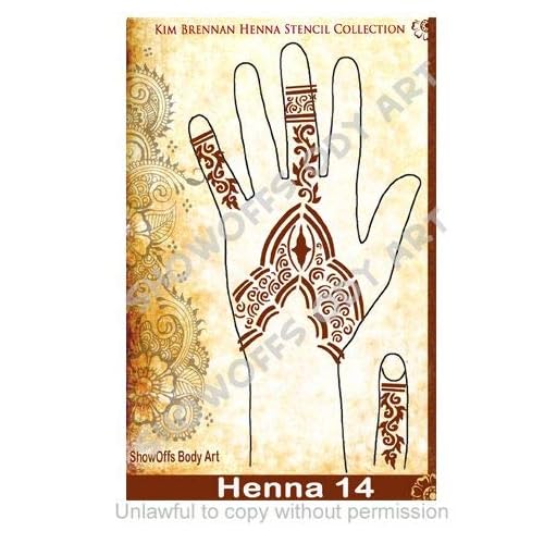 Body Painting Airbrush Stencil - Henna 14