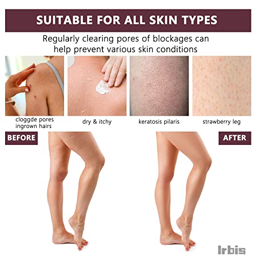 Irbis Deep Exfoliating Glove-Korean Body Scrub Mitt,Exfoliator Scrubber, Dead Skin Remover, Dual Texture Bath Sponge&Washcloth-Great for Shower, Bath, Spray Tan Removal or Home Spa-(Pink,Grey,Blue)