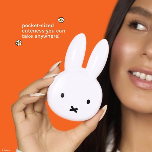 The Crème Shop x Miffy On-The-Go Compact Mirror, Dual-Sided HD Durable Mirror, 2X Magnification, Portable & Lightweight, Limited Edition, Cute Miffy Design