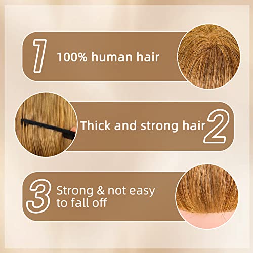 MYSWEETY Mannequin Head with 100% Human Hair, Doll Head for Hair Styling, Manikin Head Cosmetology Makeup Hairdressing Training Head with Clamp Holder and Tools(18" Brown, Makeup)