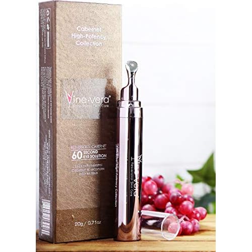 Vine Vera Resveratrol Cabernet 60 Second Eye Solution - Anti Aging Cream for Women - 20g/ 0.71oz