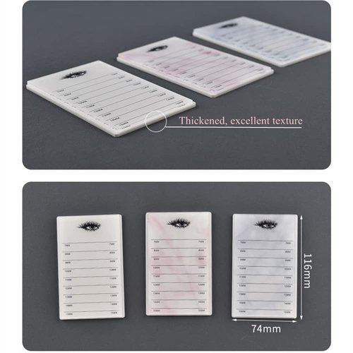 LIXIMMAZN 10 Layers Acrylic Eyelash Storage Box, Makeup Eyelashes Extension Close-Packed Display with 10 Pallets, Grafting False Eyelashes Glue Pallet Holder Display Organizer (Marble Pink)