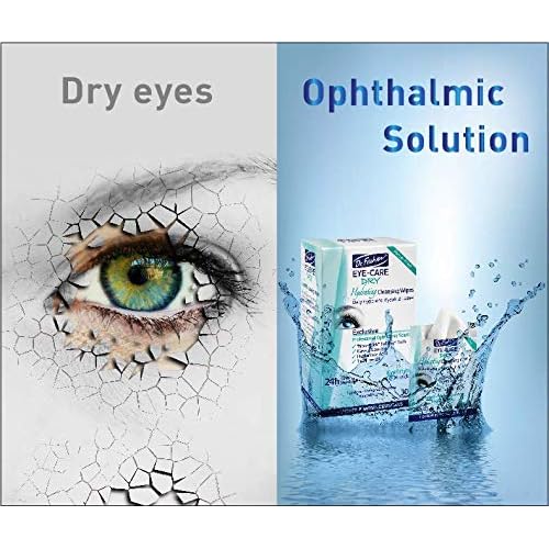 Dr. Fischer Tea Tree Eyelid Wipes for Dry Eyes - Gentle Eye Wipes for Everyday Eye Conditions and Hypoallergenic Makeup Remover (60 Wipes)