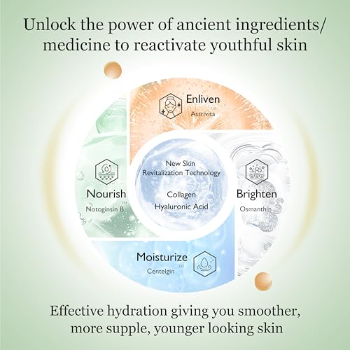 Luminous Hydrating Face Cream for Dry & Sensitive Skin, Lightweight Moisturizer with Centella Asiatica, Astragalus, Ginseng & Osmanthus, 1.69 fl. Oz