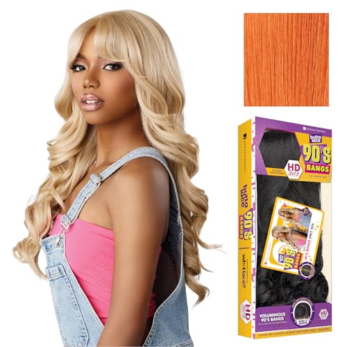Sensationnel Butta Lace 90Sbangs Wigs - Unit 909 Glueless Wide Deep Part Synthetic Preplucked Hairline (CINNAMONCOPPER)