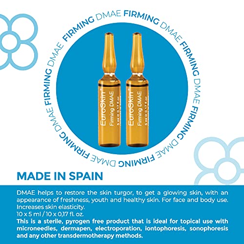 MEDIDERMIK FIRMING DMAE. DMAE Dermik helps improve the appearance of photo aged skin especially when flaccidity is present. 20 ampoules x 5 ml / 20 ampoules x 0,17 fl. oz