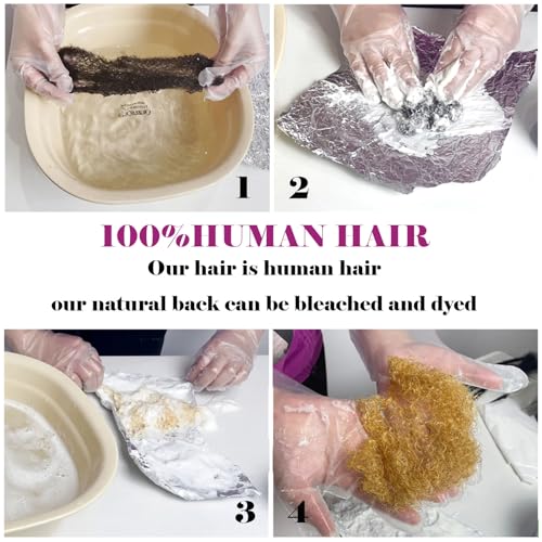 Afro Kinky Bulk Human Hair For Dreadlock Extensions Repair Locs,Twist Braiding, 100% Human Braiding Hair £¬30Grams each bundles Total (8Inch 6Bundles/Pack #30)