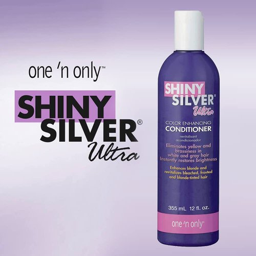 Shiny Silver Conditioner Ultra Color Enhancing 12 Ounce (354ml) (3 Pack)
