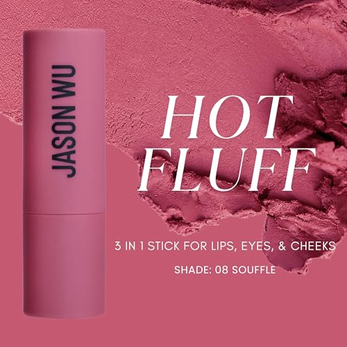 Jason Wu Beauty Hot Fluff Modern Matte Lipstick - 3-in-1 Lipstick, Blush, Shadow, 3.8g 0.134oz (Souffle, 3.8g)