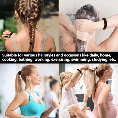 Youxuan No Damage Soft Polyester Hair Ties, No Tug Scrunchies Hair Bands with Strong Elasticity