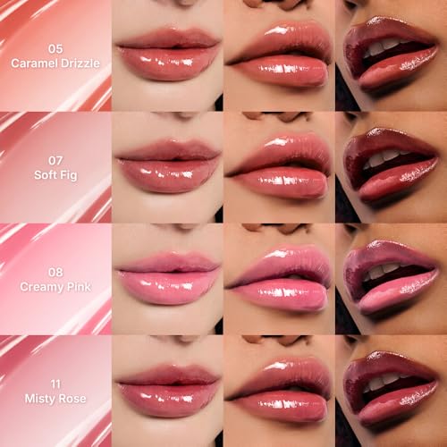 dasique Pure Water Lip Gloss #14 Coolish 0.09 oz | Variety of Colors | Dewy Gloss | Buildable Gloss Tesxture | Non-Sticky | K-beauty