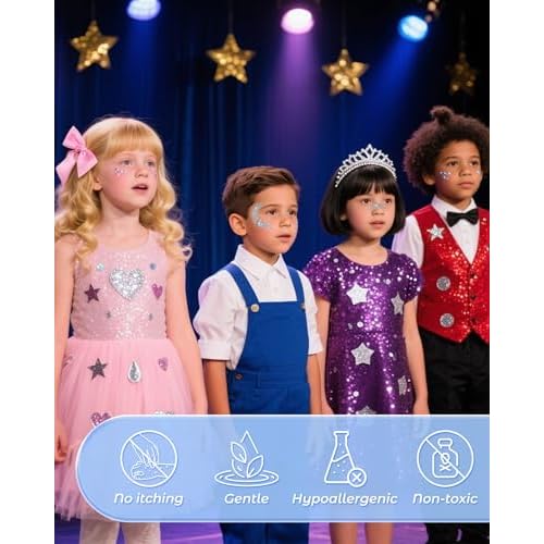 6PCS Silver Face Body Glitter Gel£¬Holographic Chunky Sequins Body Glitter Paint for Party Singer Concerts Music Festival Rave Accessories for Girls Women Face Body DIY Sparkling Makeup