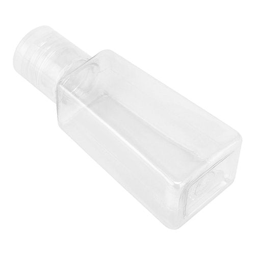 GINLANK 120 PCS 1oz/30ml Clear Empty Travel Bottles, Small Trapezoidal Flip Cap Squeeze Bottles, Portable Plastic Sample Bottle for Shampoo Lotions Shower Gel Makeup