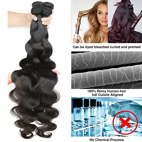 Brazilian Body Wave 1 Bundle 26 Inch Bundles Human Hair 100G Brazilian Virgin Hair Weave Bundles Body Wave Natural Black Color Hair Extensions