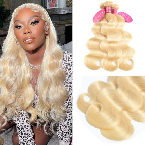 YISEA Brazilian 613 Body Wave 3 Bundles 300g 12A 100% Unprocessed Virgin Human Hair 613 Color Mixed Body Wave Hair Bundles 10 10 10