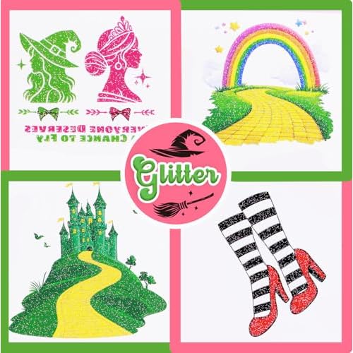 Witch Merch Temporary Tattoos - 73Pcs Tattoos Stickers for Witch Birthday Party Decorations, Wizard Gifts Party favors & Musical DIY Activity Supplies (Glitter)