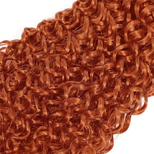 Color 350 Kinky Curly Bundles Orange Human Hair 3 Bundles Curly Wave Brazilian 100% Unprocessed Virgin Extensions Double Weft Bundle 22 24 26 Inch