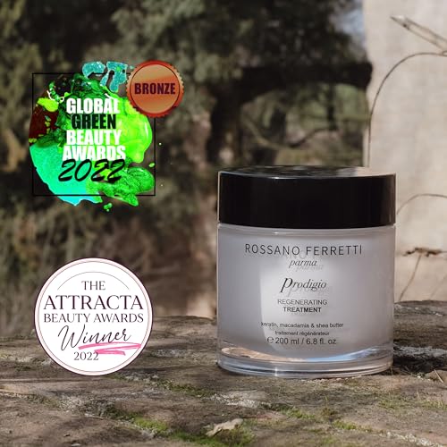 Rossano Ferretti Prodigio Regenerating Treatment | Bond Building Keratin Mask for Intense Hair Repair, Hydration, Softness | Vegan, Luxury | 6.8 Fl Oz
