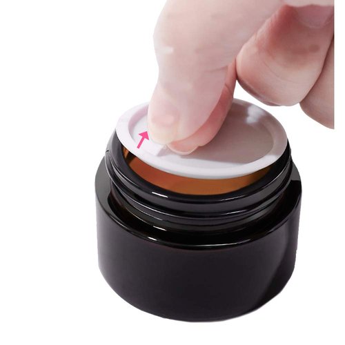 12 Pack 60g/2oz Amber Glass Jars Empty Cosmetic Containers with Inner Liners Round Airtight with Lids For Slime Beauty Products Cosmetic Lotion Powders Ointments and Mini Candles