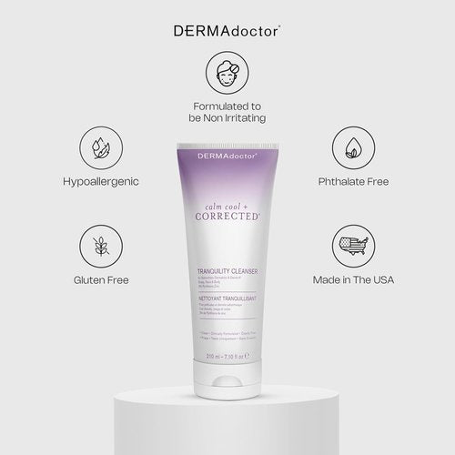 DERMAdoctor Seborrheic Dermatitis Face Wash – 2% Pyrithione Zinc Shampoo Dermatologist Formulated Dandruff Scalp Treatment – Pyrithione Zinc Face Wash and Body Cleanser for Sensitive Skin – 7.10 oz