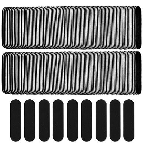 300 Pack Mini Nail File Bulk(180/240 Grit), Disposable Nail Files Double Sided Emery Boards Home or Professional Manicure Tools(Black)