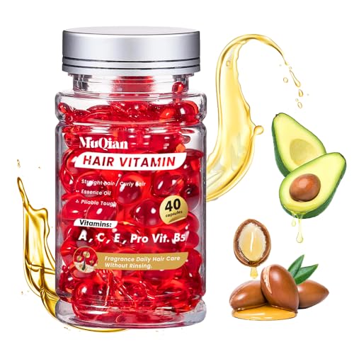 Hair Treatment Serum Capsules - Hair Treatment Serum - Vitamins A C E Pro B5 - No Rinse Conditioner for Women & Men