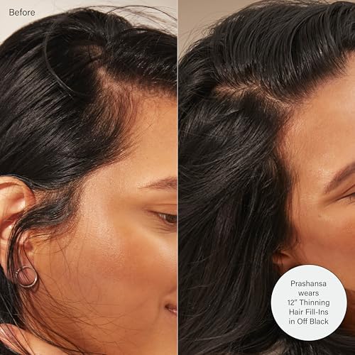 Luxy 100% Remy Human Hair Extensions for Thin Hair Thinning Hair Fill-Ins ? 6 Seamless Wefts Multi-Dimensional Color Blend - Natural-Looking Volume & Coverage 50 grams 12" Light Gray Thinning
