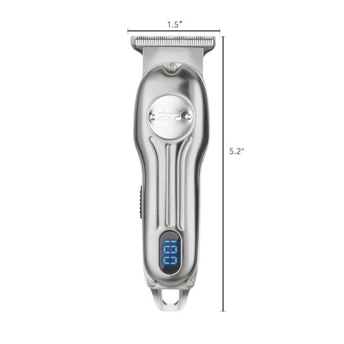 DSP Beard Trimmer for Men, Cordless Hair Clipper Shavers, Facial Hair Trimmer for Beard & Mustache Trimming, Professional Haircut Kit for Men Rechargeable LED Display (Silver)
