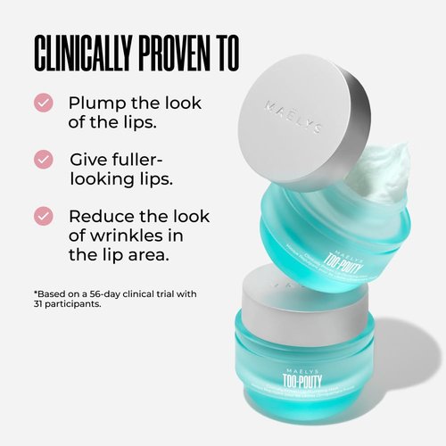 MAËLYS Cosmetics TOO-POUTY Clinically Proven Lip Plumping Mask - Helps Reduce The Appearance Of Fine Lines - Contains Adeplump to Plump The Look Of Lips