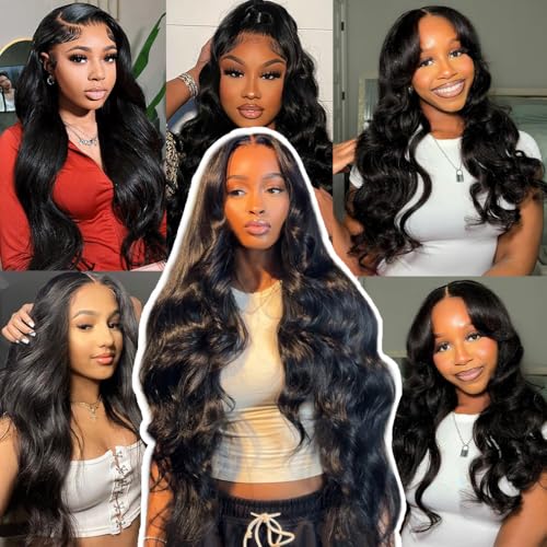 Body Wave Bundles Human Hair 28 30 32 Inch 12A Grade 100% Unprocessed Brazilian Virgin 3 Bundles Human Hair Natural Black