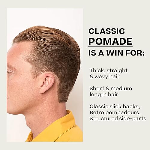 BYRD Hairdo Products Classic Pomade 2-Pack - Strong Hold, High Shine Finish, Add Flexible Texture to All Hair Types, 3.35 Oz Each (Two Pack) - Pomade for Men