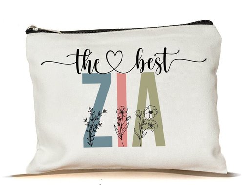 PTDShops The Best Zia Makeup Bag - Multicolor Letter Print Zipper Makeup Bag for Women - Travel Cosmetic Bag