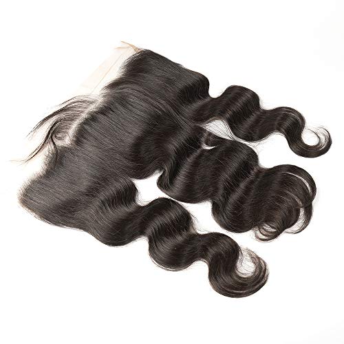 Body Wave Lace Frontal 13x4 Ear to Ear Lace Front Closure Brazilian Virgin Remy Human Hair with Baby Hair Body Wave Frontal Natural Black Color 16 inch