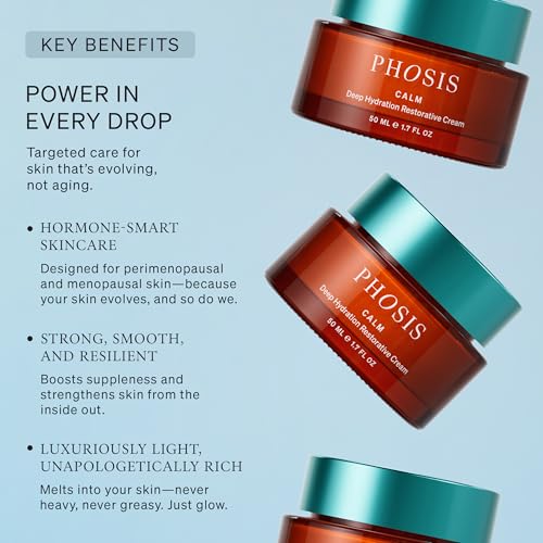 Calm Deep Hydration Restorative Cream ? Unrivaled Hydration for Perimenopausal and Menopausal Skin ? Facial Moisturizer for Women, Daily Face Cream for Dry, Sensitive Skin ? 50ml