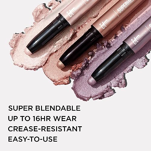IT Cosmetics Superhero No-Tug Waterproof Eyeshadow Stick - Longwear Blendable Cream with Built-In Primer Suitable for Sensitive Eyes 0.05 oz